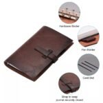 PU Leather Refillable Magnetic Buckle Journal Notebook Red A6 - Image 3
